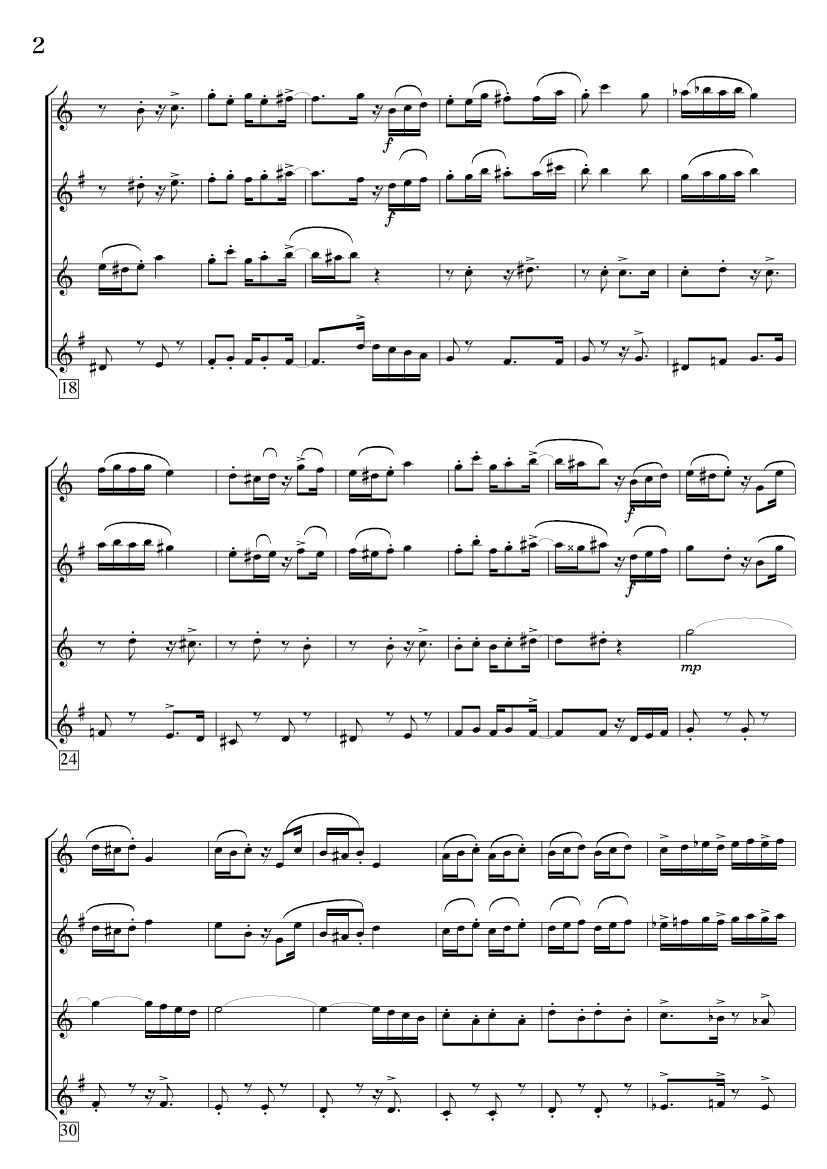 Rock'n March for Sax Quartet by Hiro Fujikake